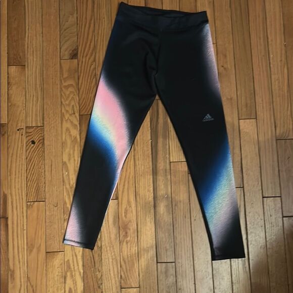 Adidas Pink and Blue Gradient Leggings - Picture 1 of 7